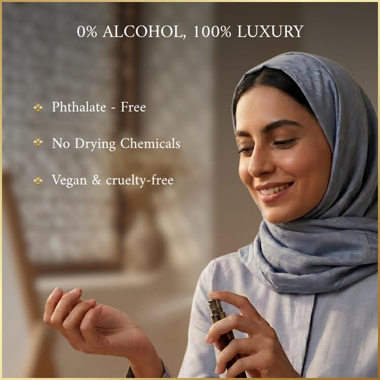 Dukhni Hayaa Non-Alcoholic Perfume Spray - Luxurious Floral Gourmand Scent | 10 ml Travel-Friendly Eau de Parfum
