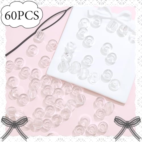 NAISKA 60Pcs Clear Acrylic Hair Beads for Kids - Cute Dreadlock & Braid Accessories