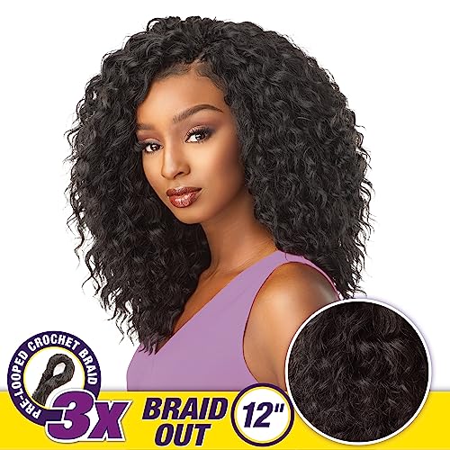 Sensationnel Lulutress Crochet Braiding Hair T1B/30 12 Inch Braid Out Synthetic