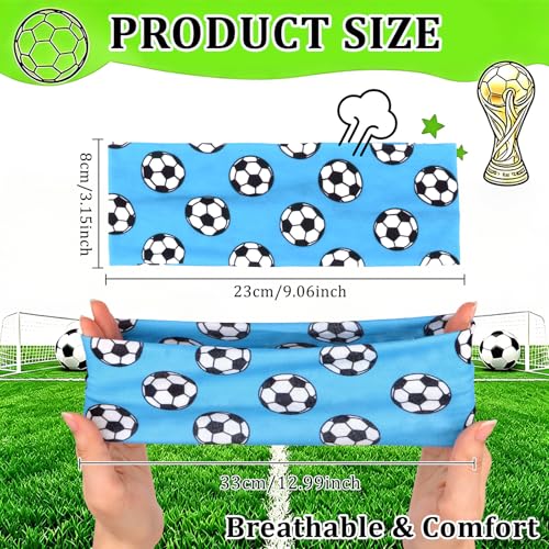 8-Pack Soccer Headbands for Kids & Adults - Non-Slip Athletic Hair Accessories