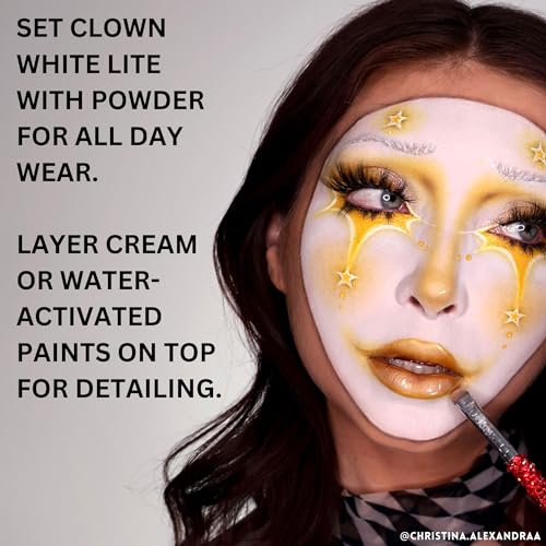 Mehron Makeup Clown White Lite - 2.25 oz Vegan Cream Face Paint
