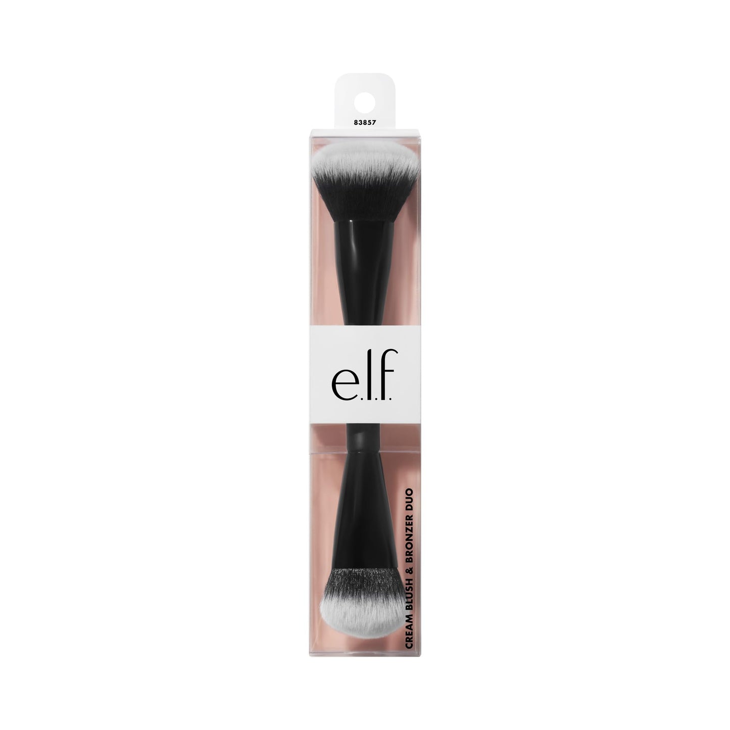 e.l.f. Cream Blush & Bronzer Duo Brush, 2-in-1 Makeup Brush for Blending & Layering Cream Formulas, Creates Seamless Glow, Vegan & Cruelty-Free