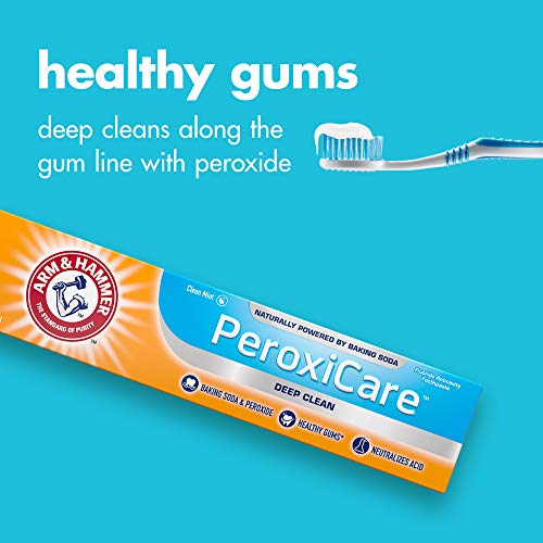 ARM & HAMMER PeroxiCare Clean Mint Toothpaste, Fluoride 6 oz x6