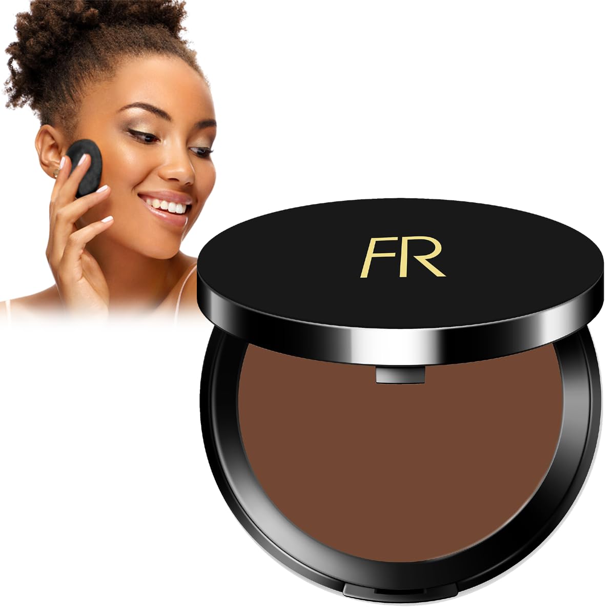 Cream To Powder Foundation - Full Coverage for Deeper Skin Tones | Long Lasting Matte Finish, 0.30 oz