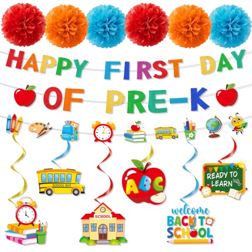 First Day of Pre-K Decorations Set - 15 PCS Classroom Decor