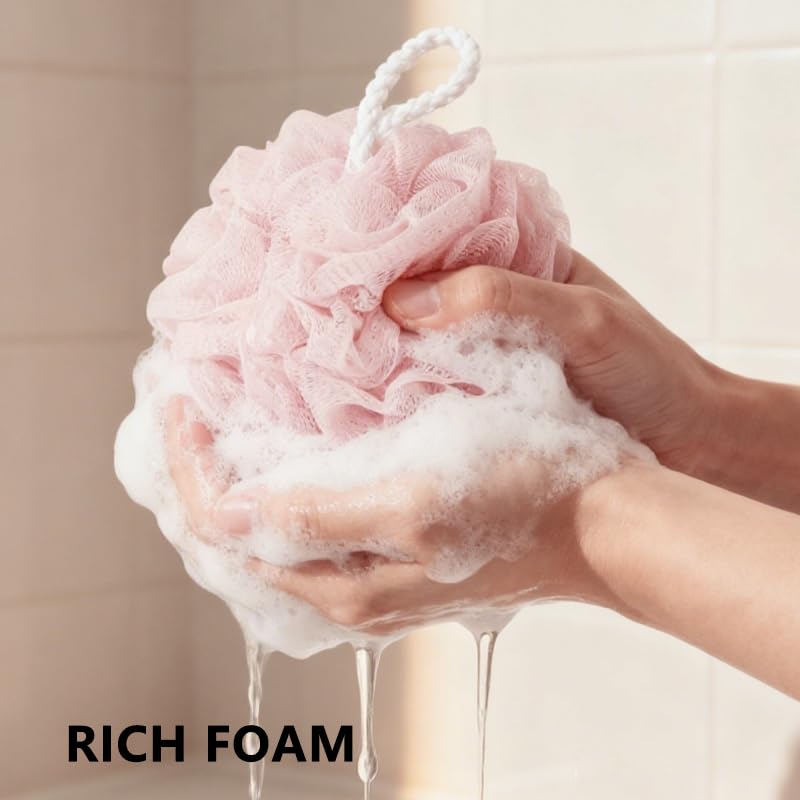 Exfoliating Shower Loofah Sponge - 4 Color Body Scrubber