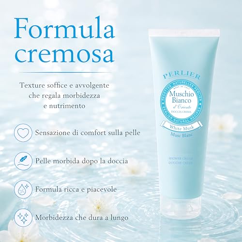 Perlier Muschio Bianco d'Oriente Shower Cream - White Musk, 8.4 fl oz
