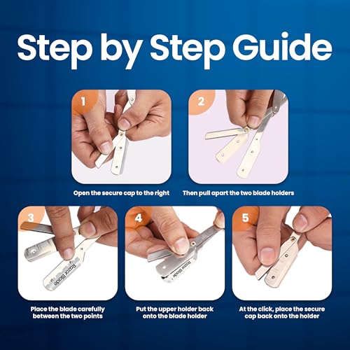 Utopia Care Professional Straight Razor for Men with 100 Blades