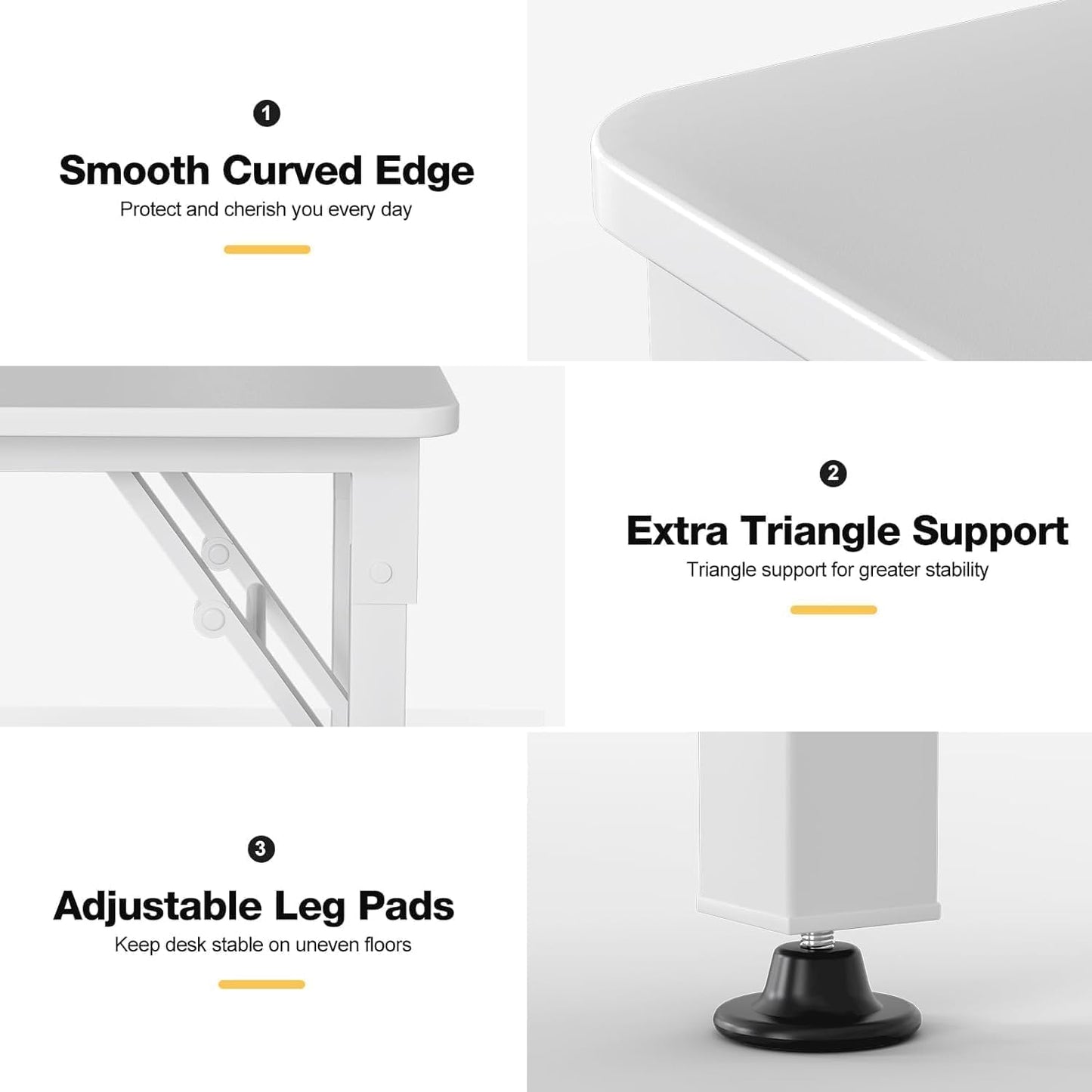 Foldable Manicure Table - Portable Nail Desk with Electric Downdraft Vent | Lockable Wheels & Storage Drawers (White)