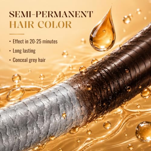 BOJICA Dark Brown Hair Dye Shampoo 3-in-1 Gray Coverage Fast-Acting