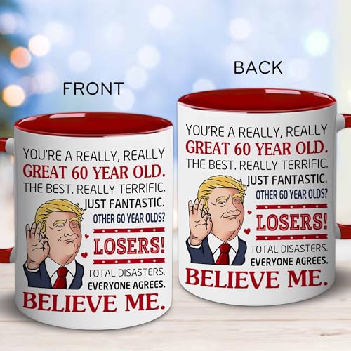 Funny 60th Birthday Coffee Mug for Men & Women - 11oz Ceramic Gift