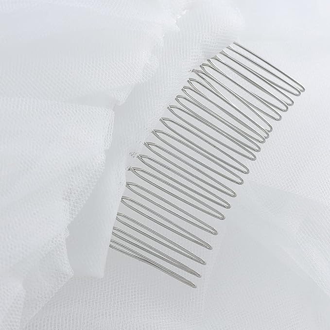 Ivory Cathedral Wedding Veil - 118" Long Bridal Veil for Women