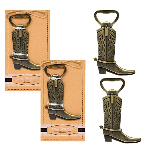 Cowboy Boot Bottle Openers - 4PCS Novelty Beer & Wine Openers