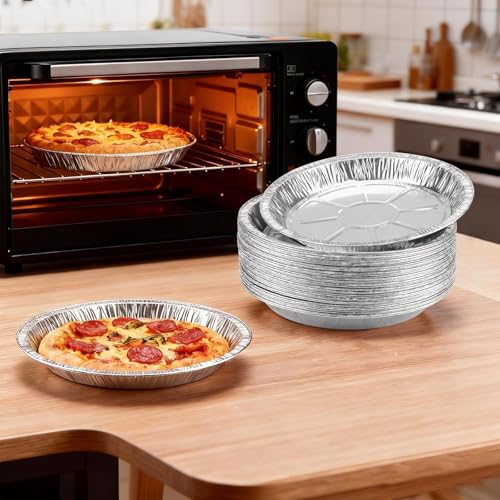 36 Pack 9 Inch Disposable Aluminum Foil Pie Tins - Heavy-Duty & Oven Safe