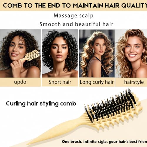 Ergonomic Curl Brush for Thick Hair - Candybrush Curl Definer