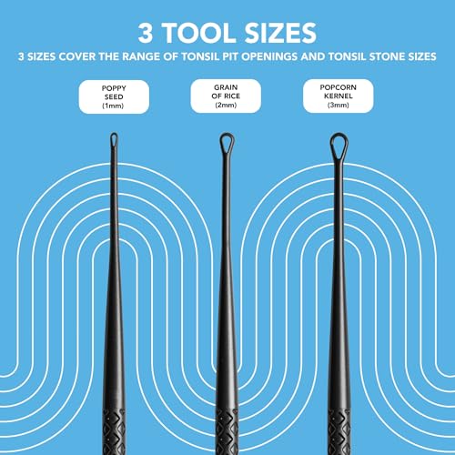 Tonsil Stone Removal Kit - Gentle Painless Tonsil Cleaner with 3 Sizes