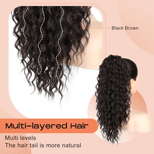 SEIKEA 18" Bohemian Curly Drawstring Ponytail - Synthetic Hair Extension