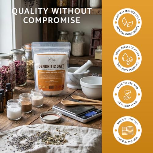 Premium Dendritic Salt (1 lb) for Bath Salts & Exfoliants