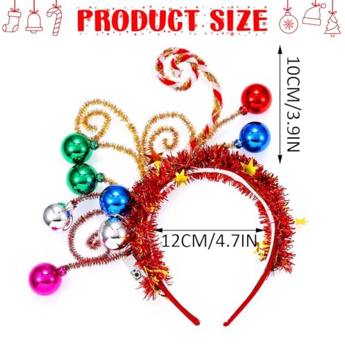 GORTIN LED Christmas Headband with Candy Cane Light-Up Holiday Costume Accessory