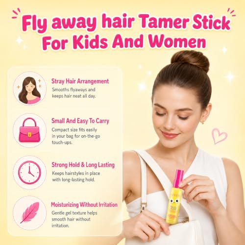 SEVICH Kids Hair Finishing Stick - Dinosaur Themed Flyaway Tamer (40ml)