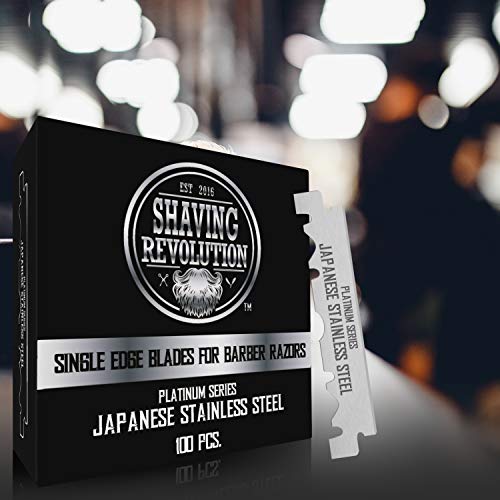 Shaving Revolution Single Edge Barber Razor Blades, 200 Count
