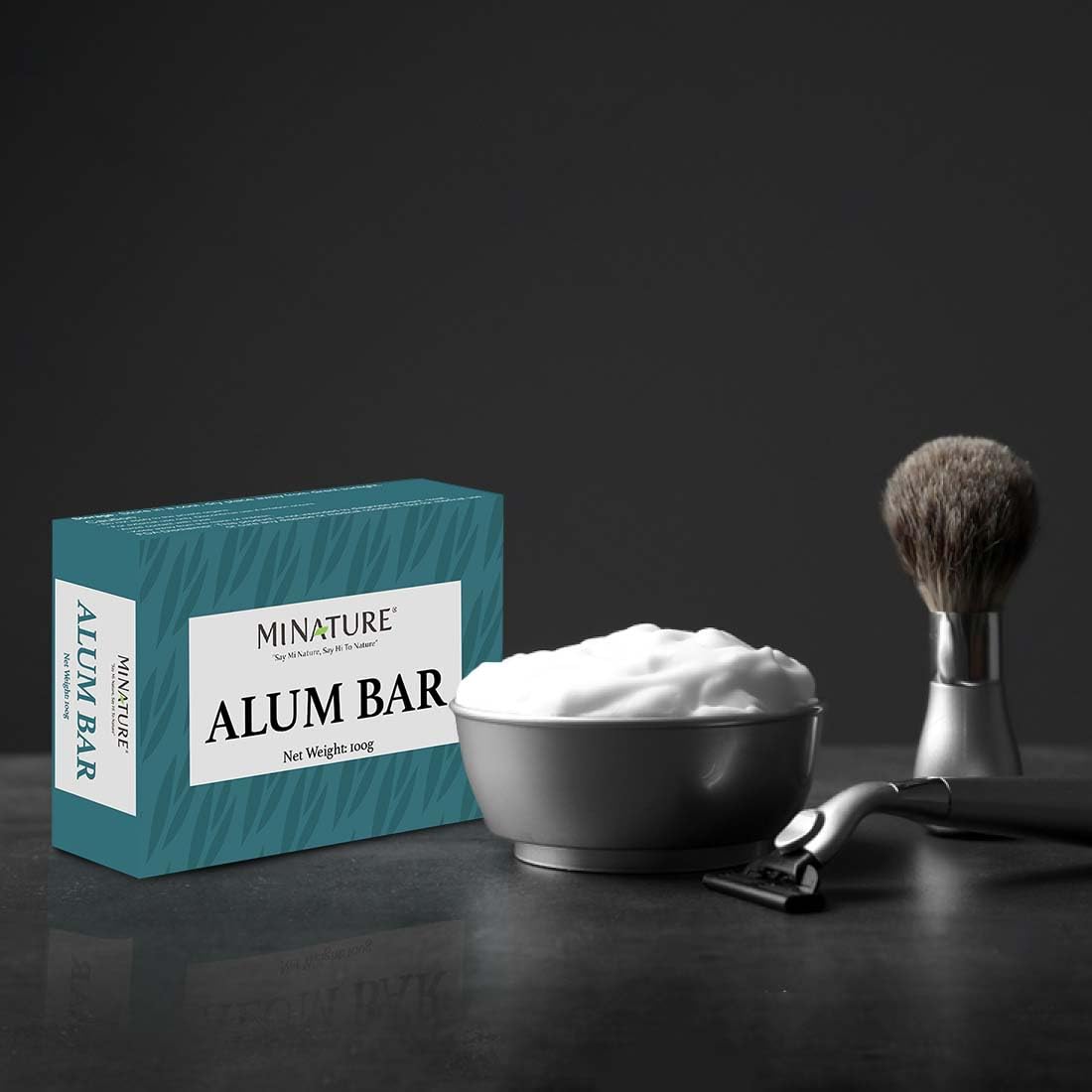 Mi Nature Pure Alum Bar 2 pack (100g*2) |Natural Phitkari Block |Potassium Alum Stone |Shaving Bar |Skin Astringent |Water Clarifier |Odor Control