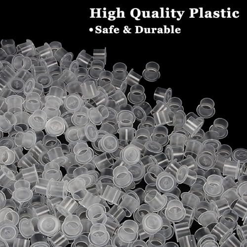 SOTICA 1000pcs Small 11mm Tattoo Ink Caps with Base - Disposable Ink Cups