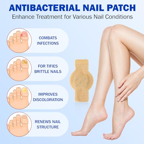 Toenail Care Patches for Discolored Nails, 21 Count Self-Adhesive Strips