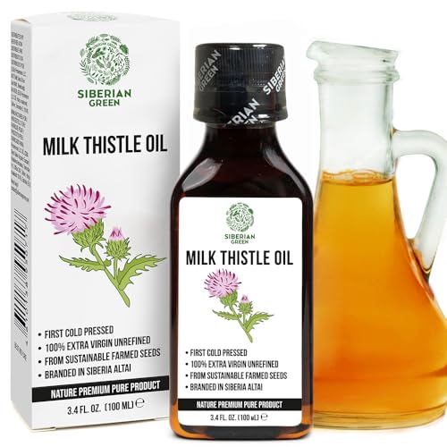 Siberian Green Milk Thistle Oil - 100% Natural Cold Pressed, 100ml