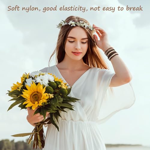 OHCISP Boho Hair Ties - 20 PCS No Damage Elastic Bands for All Hair Types