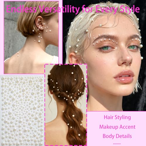 Self-Adhesive Face Gems 4 Sheets for Makeup & Body Art - Tiebblove