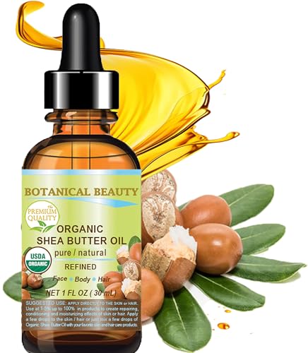 Organic Shea Butter Oil 1 Fl Oz - 100% Pure Cold Pressed Carrier Oil