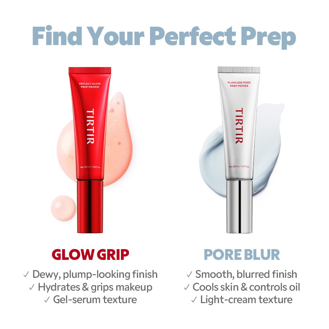 TIRTIR Primer Duo - Reflect Glow Prep & Flawless Pore Primer Set | 30ml (1.01fl.oz)