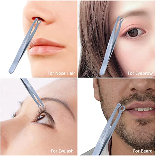 Ausomtek Manual Nose Hair Clipper - Painless Stainless Steel Trimmer