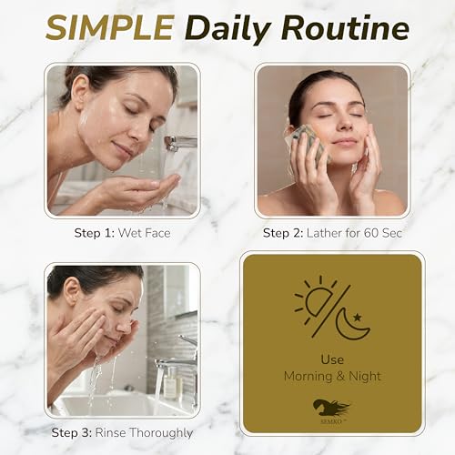 SEMKO Facial Cleansing Bar – Deep Pore Cleanser for Radiant Smooth Skin 135g