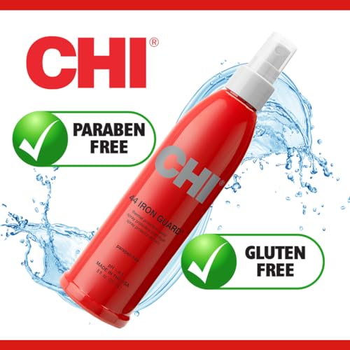 CHI 44 Iron Guard Thermal Protection Spray - 8 Fl Oz, Frizz Control & Shine