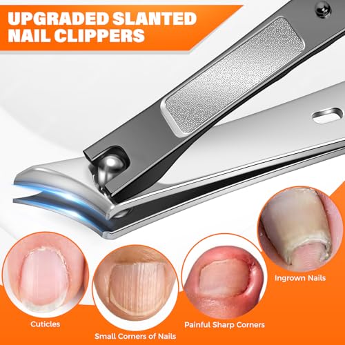 DRMODE 5-in-1 Professional Toenail Clipper Set for Thick & Ingrown Nails
