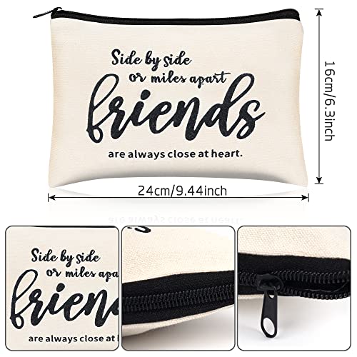 Friend Appreciation Gift Set - 6 Cosmetic Bags & 6 Keychains, Travel Organization for Women
