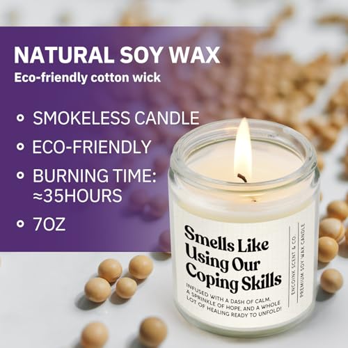 Lavender Scented Candle for Therapists & Counselors - Stress Relief Gift