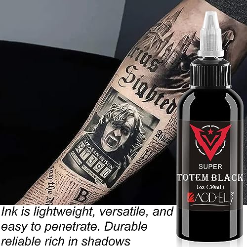AYCOS Professional Tattoo Ink Set - 1oz Black and Red Plant-Based Pigment