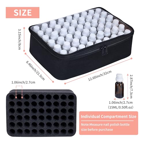 Essential Oils Case for 54 Bottles - Durable Travel Organizer