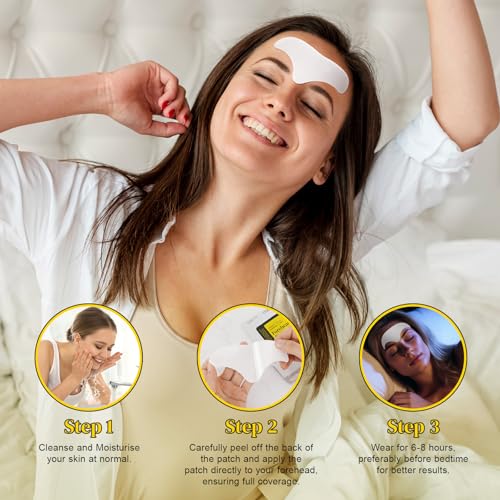 Marianp Clear Snail Mucin Forehead Wrinkle Patches - 14 Count Overnight Anti-Aging Mask Set