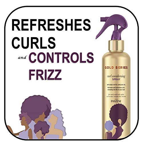 Pantene Gold Series Curl Awakening Spray with Argan Oil - 8.4 Fl Oz