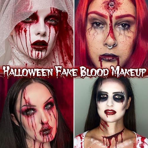 Fake Blood Spray for Halloween - 2 Pack, Washable, Realistic Dripping & Spatter Effects