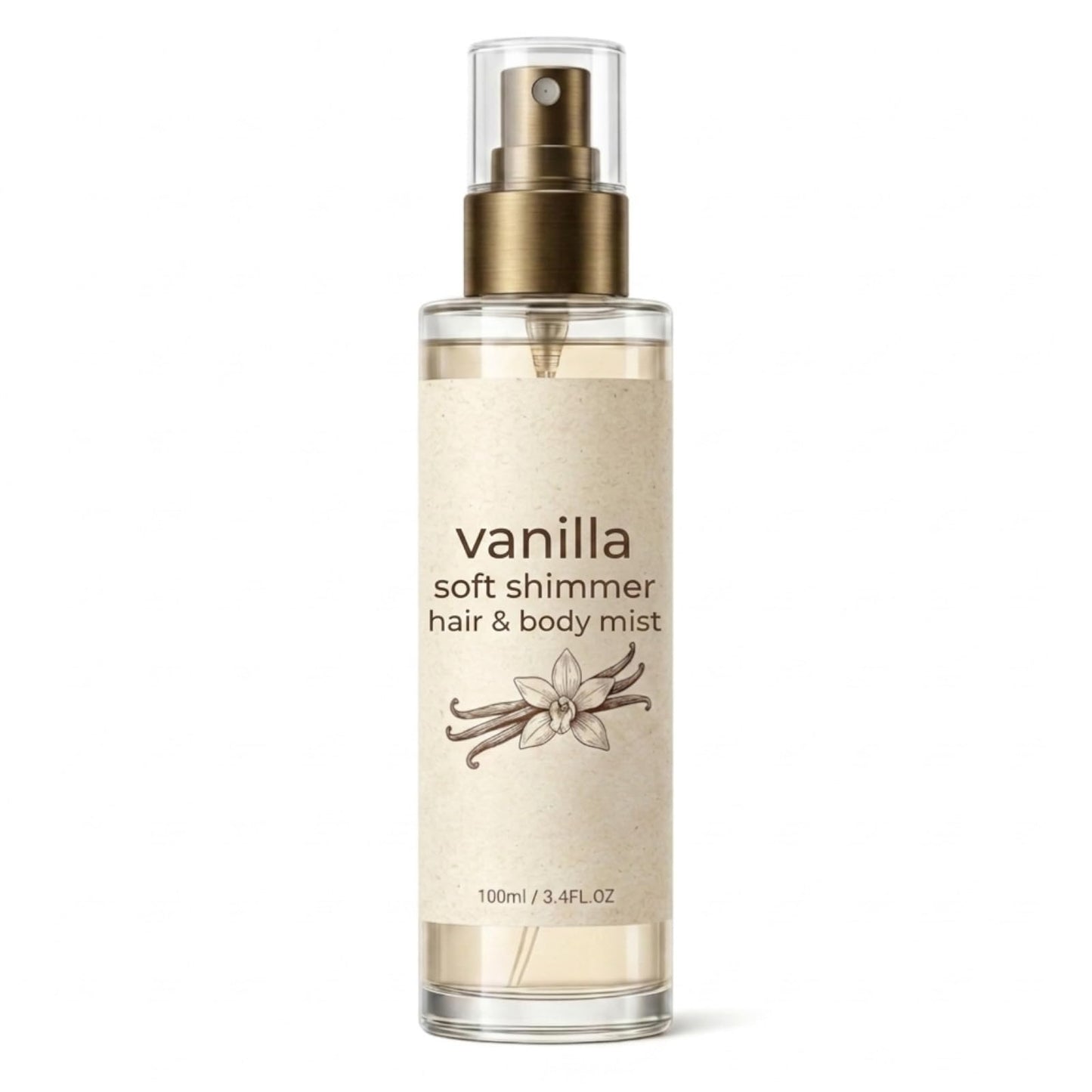 Vanilla On The Beach Hair and Body Mist, Vanilla Body Spray for Women with Pink Pepper, Cashmere Wood & Sandalwood, Suitable for Daily Use, Travel, Gifts-100ml