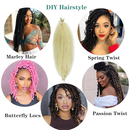 Paraglame 613 Blonde Springy Afro Twist Hair 16 Inch – Pack of 8