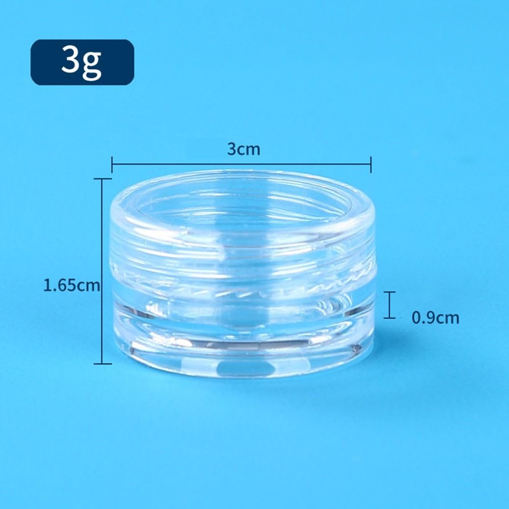 Clear Cream Jar Sub-bottling Mini Multi-purpose Cosmetics Empty Bottle Empty Plastic Small Round Jars Women(5g)