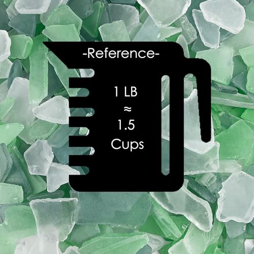 CYS EXCEL Sea Glass Vase Filler - Palm Green, Light Green & Clear (24oz)
