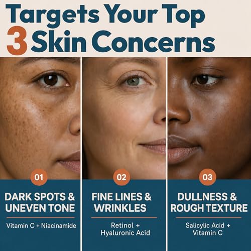 Eva Naturals Vitamin C Serum with Retinol & Niacinamide - 1 oz, Brightening & Anti-Aging