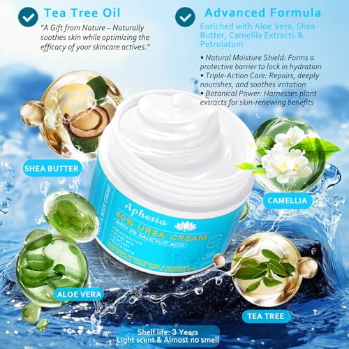Aphesia Urea 40% Foot Cream - Deep Moisturizing, 5.3 Fl Oz